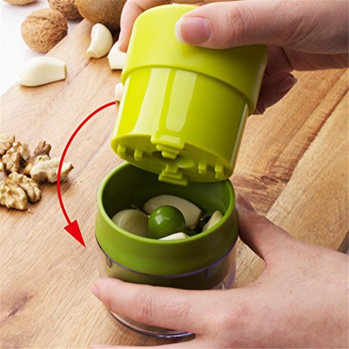 Highpot Garlic Chopper Cutter Pressing Slicer Peeler Dicer Shredders Kitchen Cooking Tools (Green)