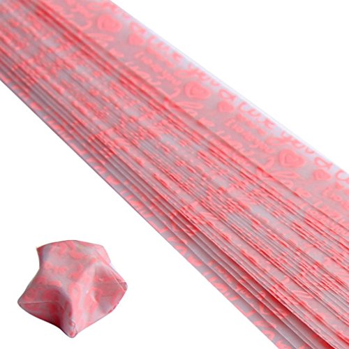 SUPPION Luminous Stars Origami Papers Pattern Folding Paper Strips Glows in The Dark 10 Colors 300 Sheets