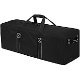 36 Inch Large Duffle Bag for Travel - 100L Extra Large Heavy Duty Duffel Bag with 2 Sides Handles, Sport Equipment Storage Bag for Camping-Black