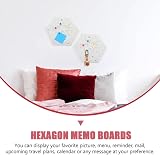 MAGICLULU Hexagon Felt Board DIY Decor White 0.8x19.1x22CM view 6
