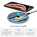 CHOETECH Wireless Charger, Qi Certified Zinc-Alloy & PU Ultra-Slim 10W Max Wireless Charging Pad, Compatible iPhone XS/XS Max/XR/X/8/8+, Galaxy Note 10/S20/S20+/S10/S10+, 5W all Qi Enabled Devices
