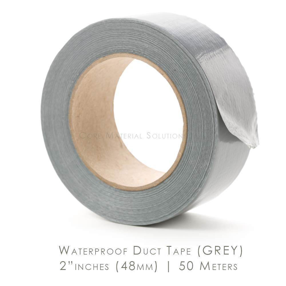 CMS Duct Tape Waterproof 2 Inch, 48 mm and 50 m in Length (Grey