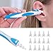 earwax remover tool,lighted earwax remover,Ear Wax Cleaner Removal Easy Smart Ear-pick Swab Earwax Remover Spiral Soft Safe Earpick With 16 Tips Ear Care Kits Use Simple