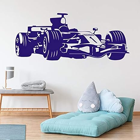 F1 Racing vinilo etiqueta de la pared para niños habitación Kart ...