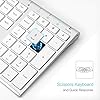 Wireless-Keyboard-and-Mouse-Combo-Sonkir-K-18-24GHz-Ultra-thin-Aluminum-Full-size-Keyboard-with-Free-Cover-Film-3-Adjustable-DPI-Mouse-Set-for-Windows-Laptop-PC-Computer-Smart-TV-Silver Wireless Keyboard Mouse Combo, Sonkir K-18 Full-Size Ergonomic 2.4G Cordless Keyboard with Protective Film and Silent…