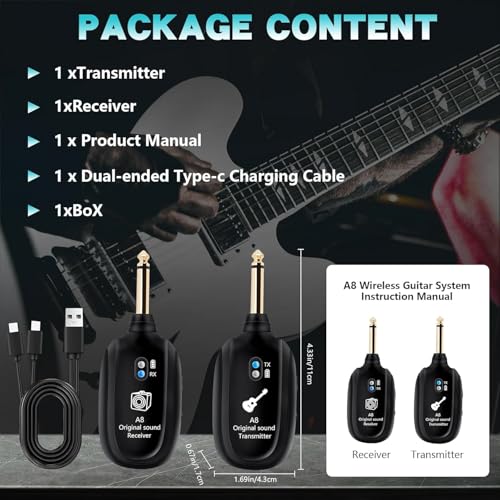 Transmissor Receptor P10 Sem Fio Para Guitarra Baixo Violão
