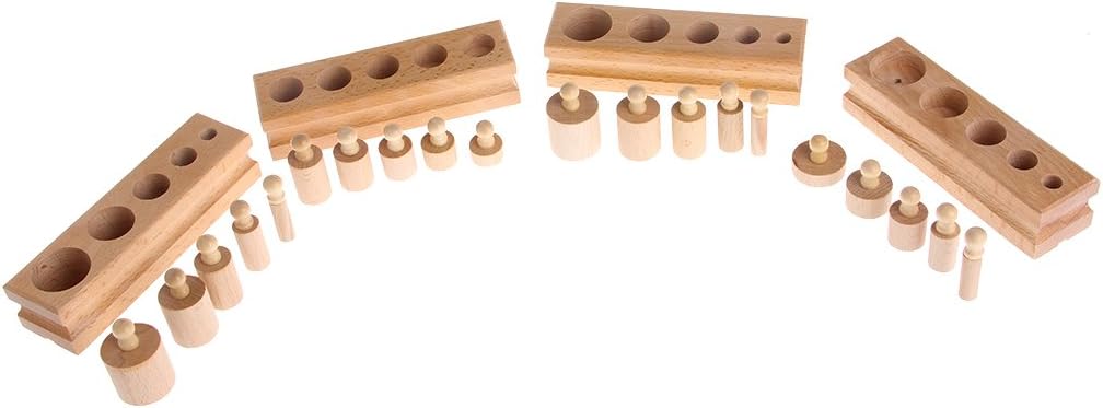 Fogun Montessori Wooden Cylinder Socket - Kid Early Development Teaching Toy