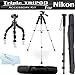 Triple Tripod Kit For Nikon Coolpix P900, P600, P610, P530, P520 P510 S9300 S6300 S4300 S3300, S4200, S3200, S5200, S9200, S9400, S9500, S3500, S6500 S6600, S6800, L330 l340, L830, L840 Digital Camera