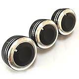 Thor-Inst Pack of 3 Interior A/C Air Conditioning Heat Control Switch Knob Button For Toyota Tacoma & VIOS(2002-2006) Vela Vitz YARI, Replacement for Lost or Damaged Knob (Ungraded Luxury Black)