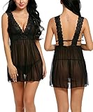 Avidlove Women Babydoll Lingerie Set Sexy Nightwear Lace Chemise