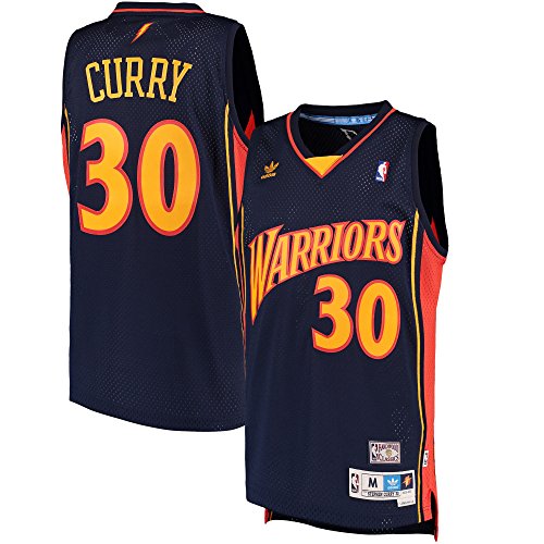 Stephen Curry #30 Golden State Warriors Adidas NBA Navy Throwback Adult Jersey (Medium)