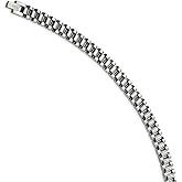 The Black Bow Men's 10mm Stainless Steel Link Bracelet, 8.5 Inch