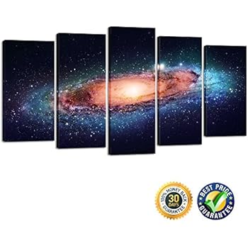 Shiartex Wall Art Blue Colorful Space Nebula Abstract Colorful - View #4