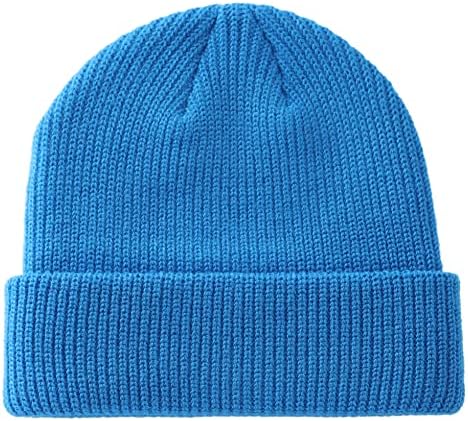Warm Winter Hat Knit Plain Skull Beanie Toboggan Knit Hat for Men