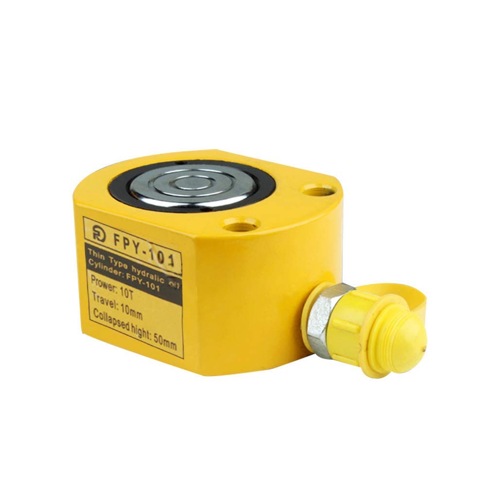 CGOLDENWALL Hydraulic Jack 10/20/30/50/100T Ultra-thin Hydraulic Cylinder Lifting Stroke up to 21mm for Electricity/Steel/Bridges/Machinery Industries (FPY-30T)