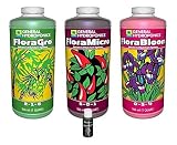General Hydroponics GLCMBX0003 FloraGro, FloraBloom, FloraMicro Set + 1oz Rapidstart, 1 Quart Combo Pack Fertilizer