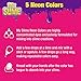 My Slime 5 Color Premium Slime Neon Coloring Set, Large 20 ml Bottles - Non-Toxic Dyes, Works in White & Clear Slime Making Glues, Soaps - Color Mixing Wheel - Neon Pink, Blue, Lime, Yellow, Orange