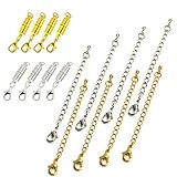 Bluecell 8pcs Gold & Silver Color Magnetic Lobster Clasp/Chain Extender for Jewelry Necklace Bracelet
