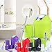 Prettysell 6 Piece Plastic Bath Accessory Bathroom Set, YIFAN Lotion Dispenser Toothbrush Holder Tumbler Cup Soap Dish Trash Can Toilet Brush Set