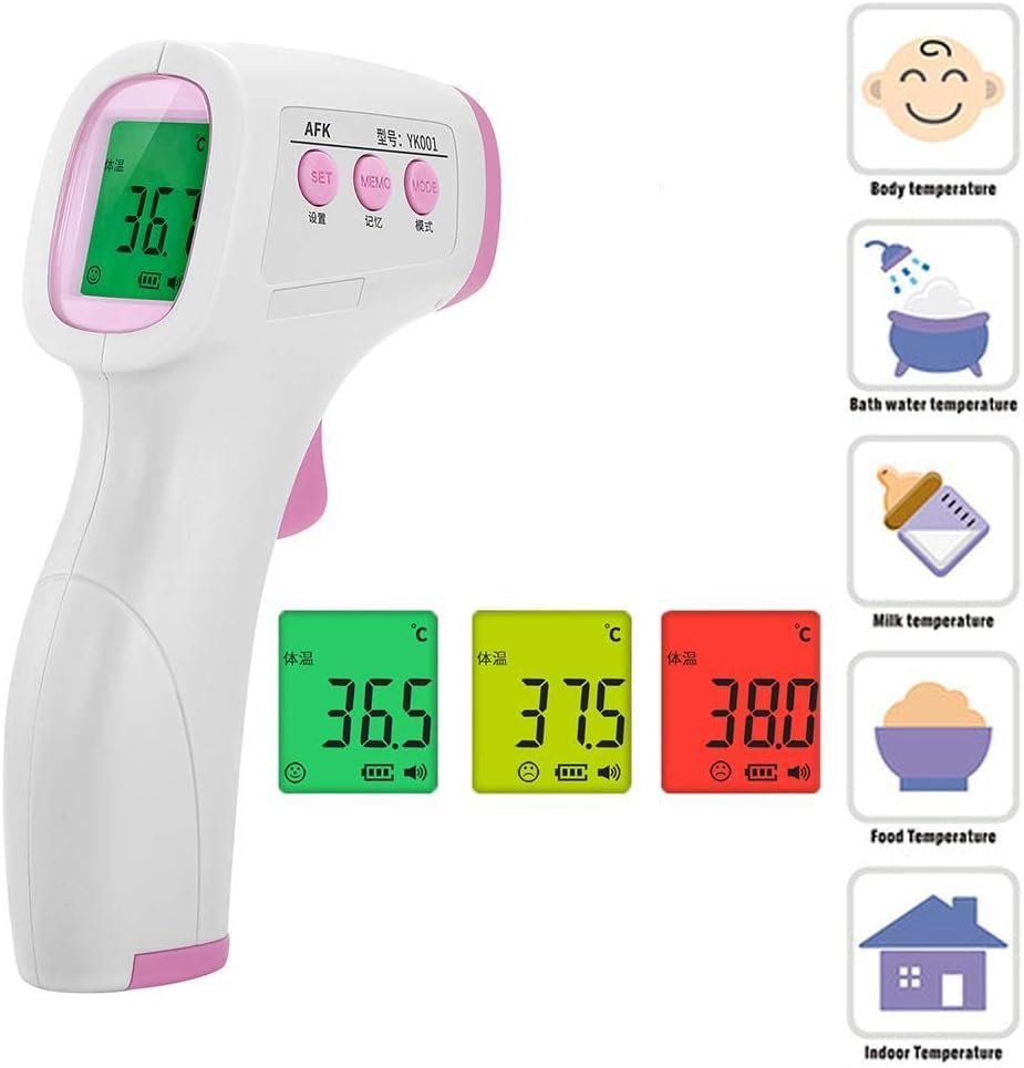 Queentres Non-Contact Infrared Forehead Thermometer Digital Thermometer Gun for Baby, Adult Household