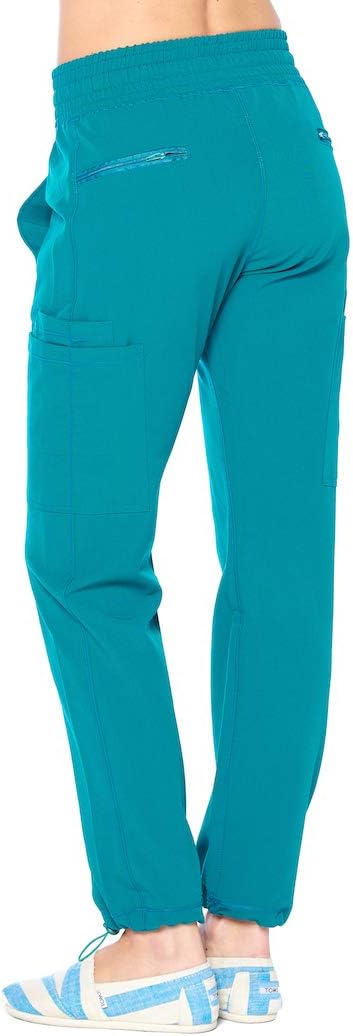 Vicky 6-Pocket, Slim-Fit Stretch Scrub Pants with Elastic Waistband Medical L