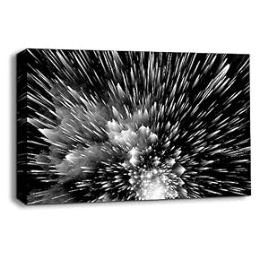 Black and White Energy Wave Pictures Home Wall...