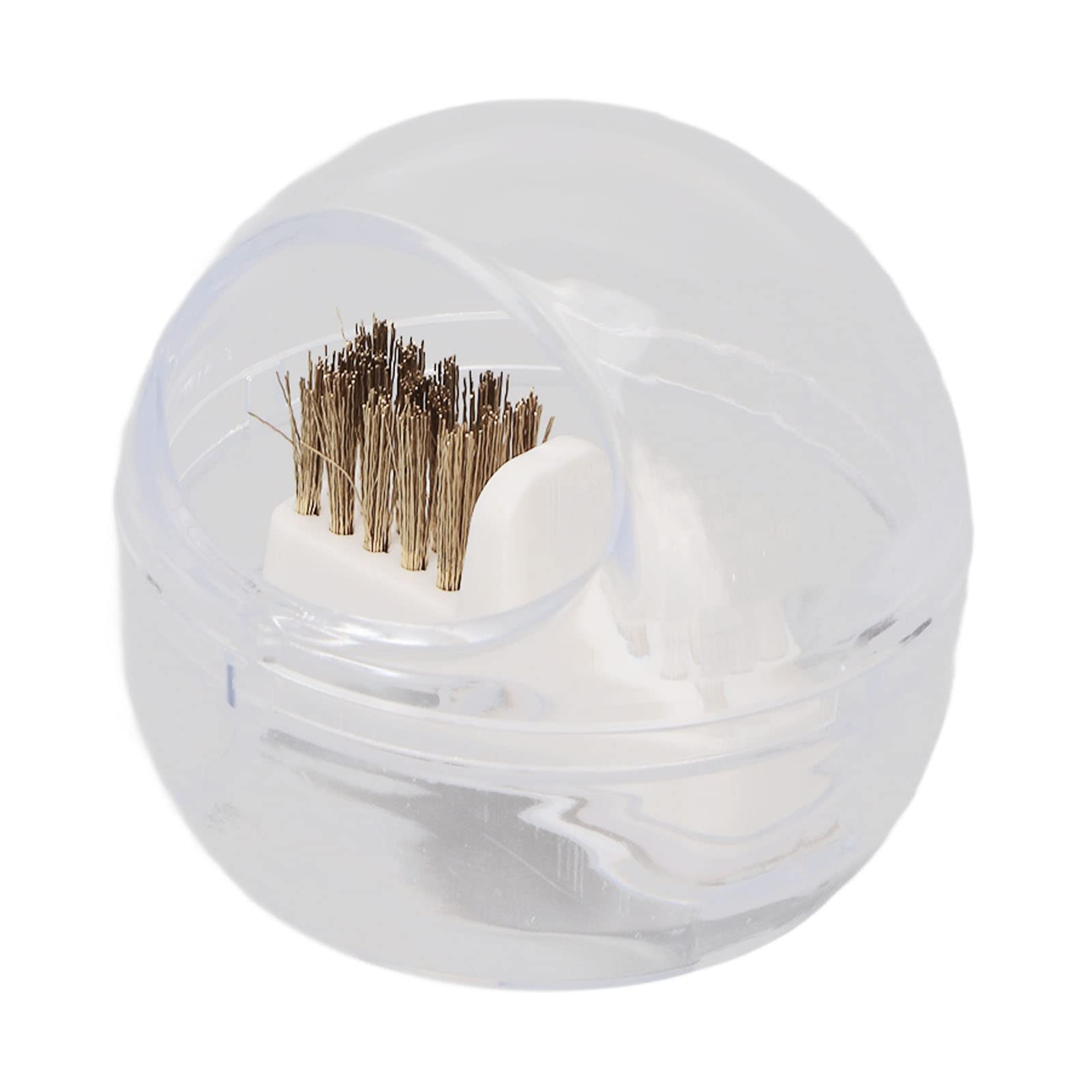 Mini Drill Bit Cleanser Box, Nail Cleaning Brush Box, Professional Portable Manicure Polishing Brush Box for Nail Art Beauty Salon, Polishing Manicure Tool (Transparent)