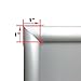 Aluminum Snap Frame for Poster 11 x 17 Inches, 25mm Profile, Color Silver