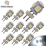 YITAMOTOR 10X G4 5 LED SMD 5050 RV Camper Marine Boat Light Bulb Lamp Super White DC12V US