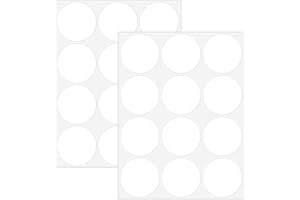 Yeachlaing 2" Round Large Colored Removable Stickers Labels - White,Pack of 360