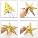 WPKLTMZ Paper Star Lantern Lampshade Hanging Christmas Xmas Day Decoration for LED Light Wedding Birthday Party Home Decor 8 Pcs 28cm Hollow Out Design (Lights not Included) (Gold)