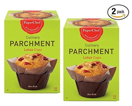 PaperChef (2 Pack) Standard Lotus Baking Cups,/Cupcake Liner Muffin Wrapper, 24 Pieces (12-ct/Box)