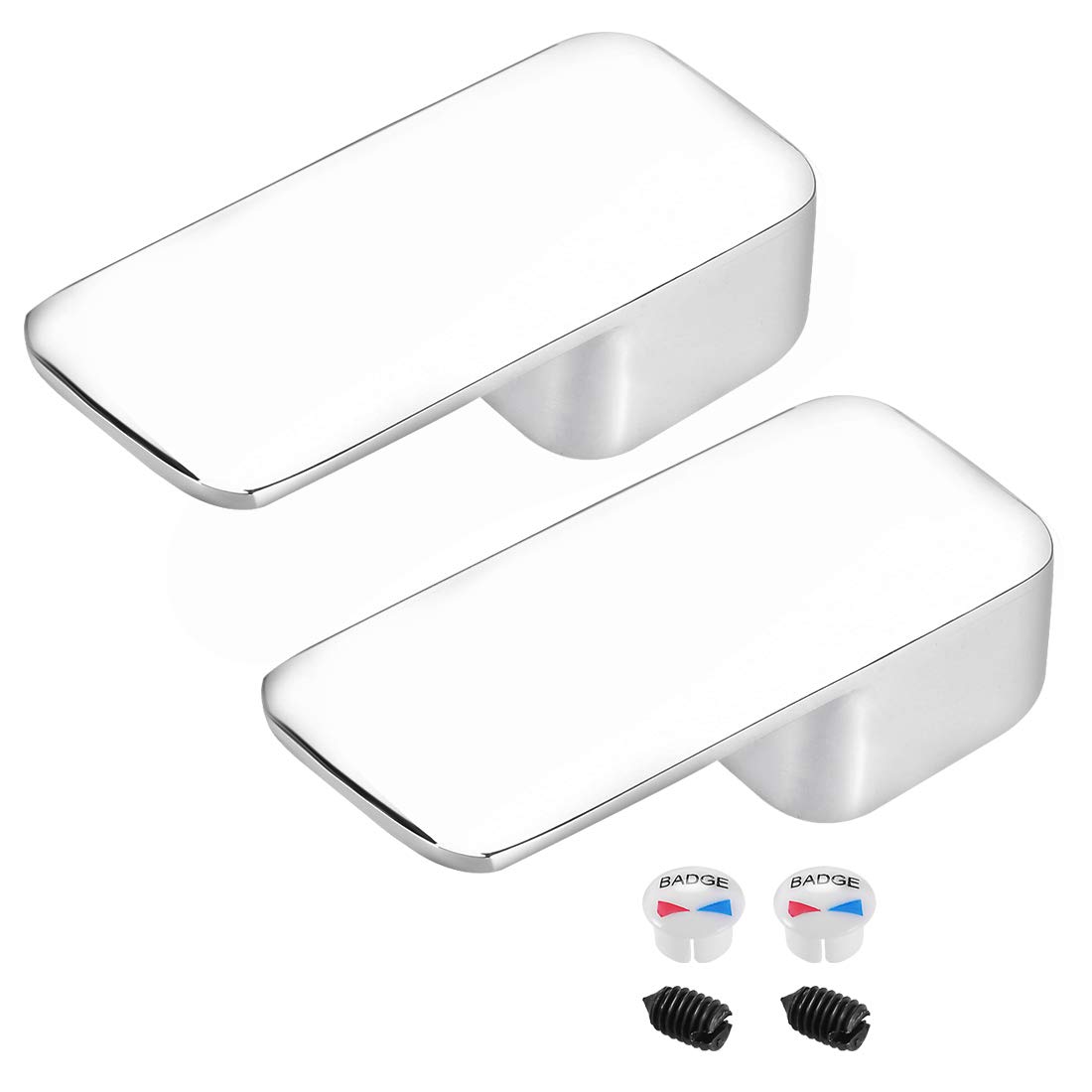 sourcing map Faucet Lever Handle,35mm Cartridge Zinc Alloy Single Lever Handle Faucet Replacement 2 Pcs