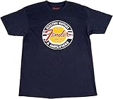 Fender Guitars and Amps Logo T-Shirt Navy Medium