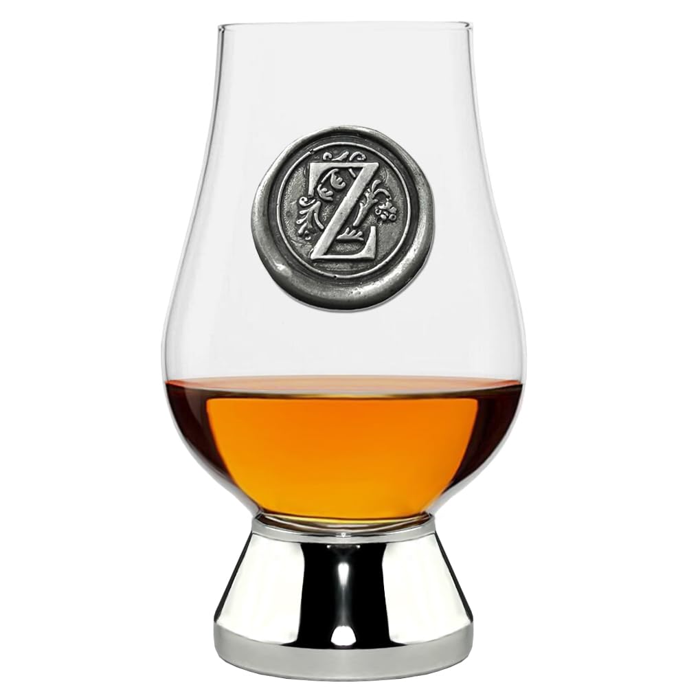 English Pewter Company Glencairn Personalised Whisky Glass with Monogram Initial - Unique Gifts for Men - with Your Choice of Initial 200ml [WGP226] (Z)