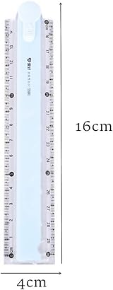 2 Pcs Folding Transparent Geometric Ruler Set - School Stationery Kids view 6