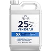 25% Pure Vinegar - 5X Concentrated Industrial Grade, Biodegradable, One of Strongest Available. Vinaigre concentré (32oz (946