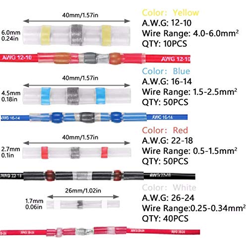 2 NORATECH+Solder+Connectors+150pcs+Waterproof