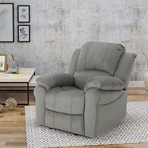 Christopher Knight Home Edwin Recliner, Grey + Black Pricepulse