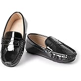 Miamooi Toddler Boys Girls Wedding Dress Shoes Little Kid Slip On Loafers School Uniform Moccasins Walking Shoe