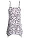 Miusey Cami Dress Womens Handkerchief Hem Flowy Top Casual Floral Summer Spaghetti Strap Camisoles Office Tank XX-Large Purple