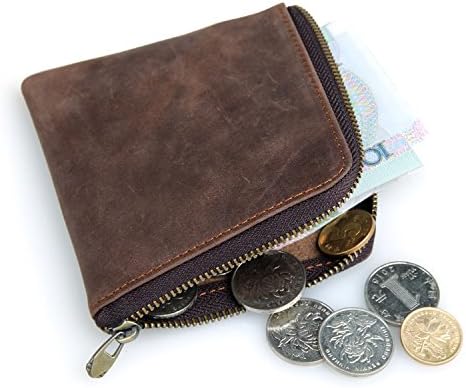 Men Leather Purse Credit Card Wallet, Brown
