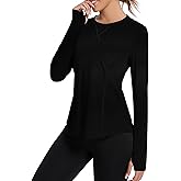 Avoogue Women UPF 50+ UV Shirts Long Sleeve with Thumb Holes Workout Sun Shirt Quick Dry Athletic Hiking Running Tops