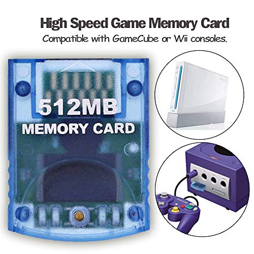 Memory Card 512MB(8192 Blocks) 2 Pack for Nintendo Wii Game Cube NGC Gc