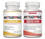 Mitadone Alcohol Withdrawal Aid and 5+5 Detox Combo (150 Count ). May Help Cut back or Quit Multi Vitamin Support.