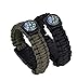 Gemgo Bracelet Survival Kit With Compass Paracord Fire Starter Scraper Whistle (2 pieces(1*black+1*green))
