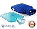 Hot Water Bottle - Made of Classic Rubber with Large Size, Best for Quick Pain Relief & Comfort with Elegant Knitted Water Bottle Cover - Blue by Diamond Driven