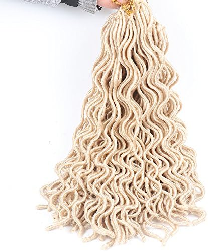 Curly Faux locs 20" ( 6 pieces ) Synthetic Crochet Braids Braiding hair Faux Locs Dreadlocks Braids (#613)