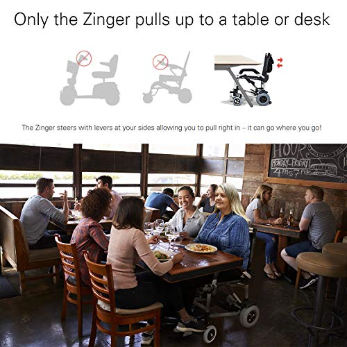 Zinger Chair, Ultra-Portable Motorized Mobility Chair, Lightweight, Folding Electric Mobility Chair, Airline Travel Compatible, Blue - Thumbnail 3