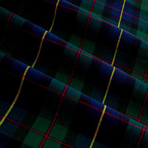 Textile Creations Classic Yarn-dyed Tartan Plaid Green/Navy/Red Fabric By The Yard